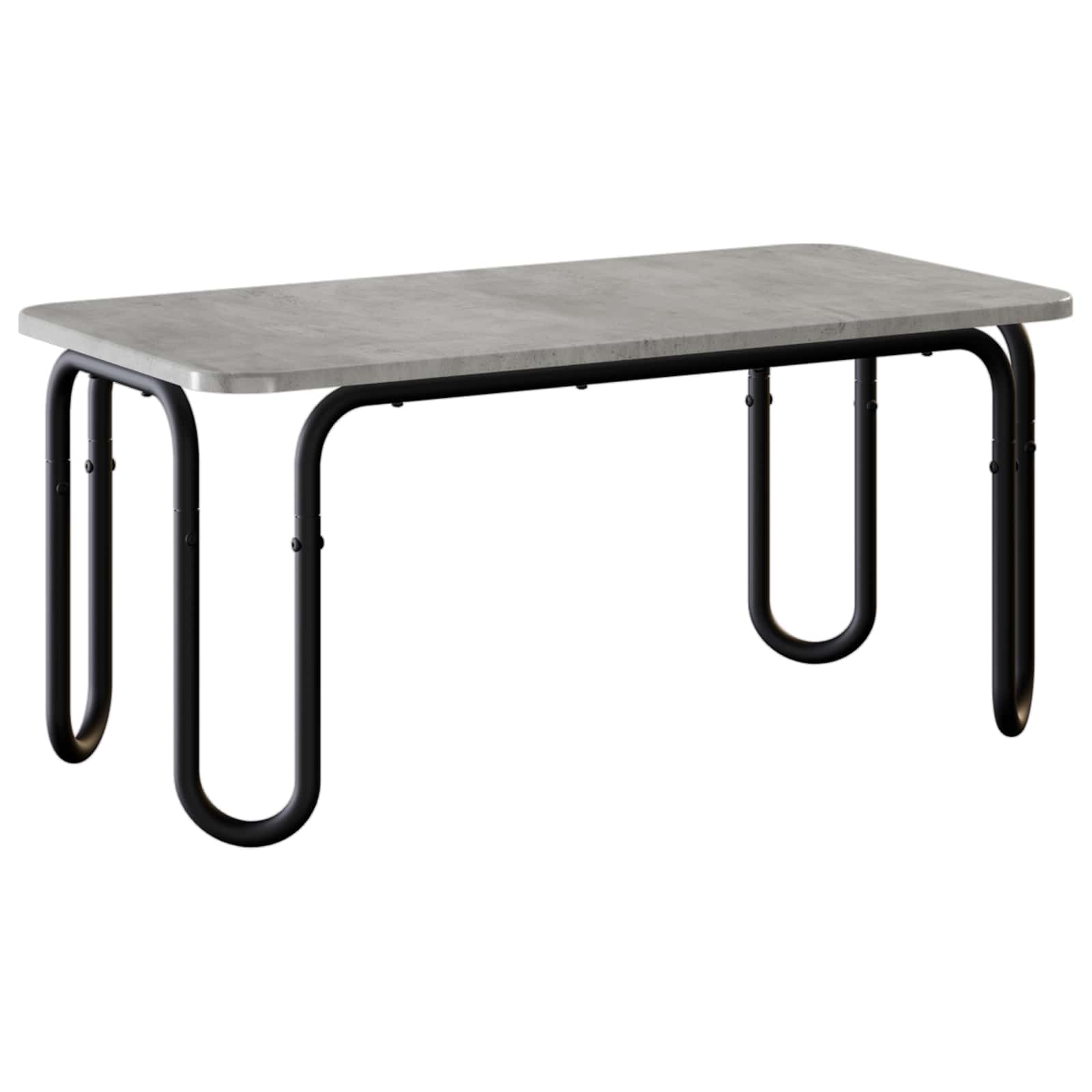 vidaXL Coffee Table Concrete Grey 79.5 x 40 x 36 cm Engineered Wood 2