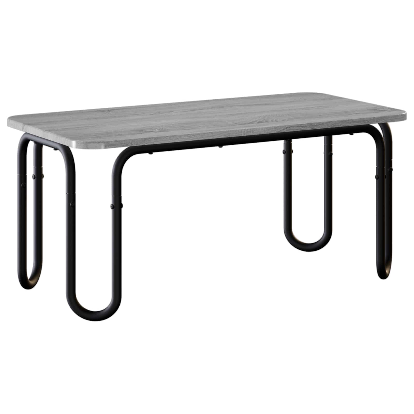 vidaXL Coffee Table Grey Sonoma 79.5 x 40 x 36 cm Engineered Wood 2