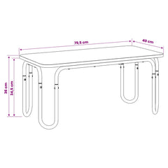 vidaXL Coffee Table Artisan Oak 79.5 x 40 x 36 cm Engineered Wood 6