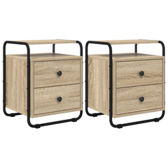 vidaXL Bedside Cabinet 2 pcs Sonoma Oak 40 x 36.5 x 50 cm 2