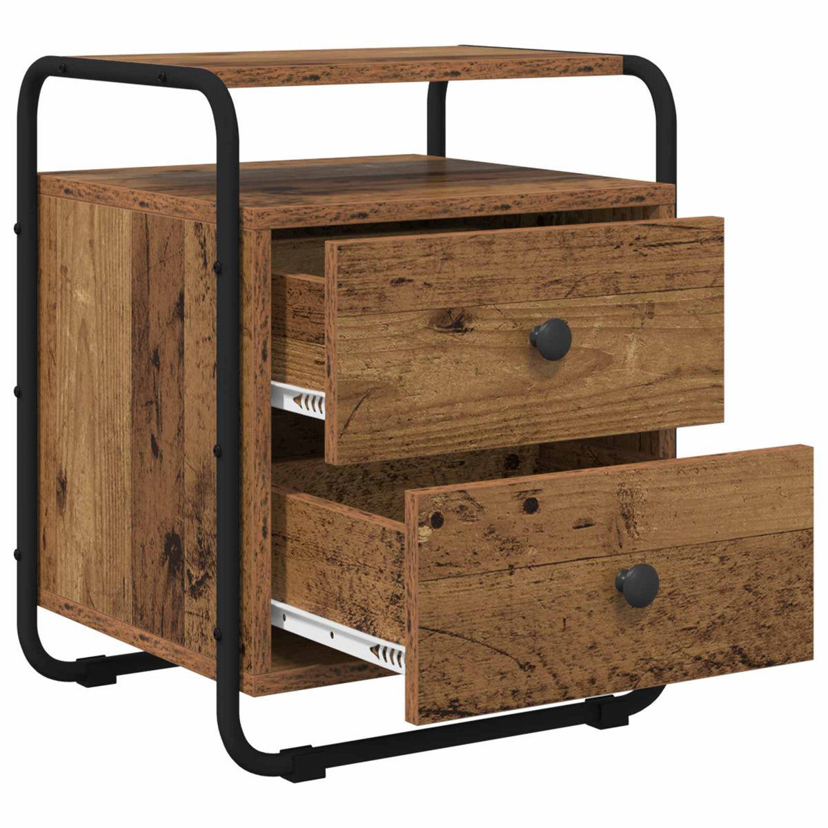 vidaXL Bedside Cabinet 2 pcs Old Wood 40 x 36.5 x 50 cm 4