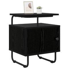 vidaXL Bedside Cabinet Black Oak 40 x 36.5 x 50 cm Engineered Wood 2