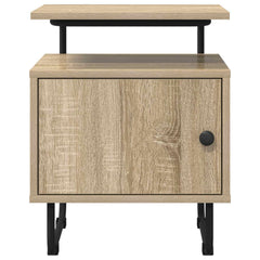 vidaXL Bedside Cabinet Sonoma Oak 40 x 36.5 x 50 cm Engineered Wood 4