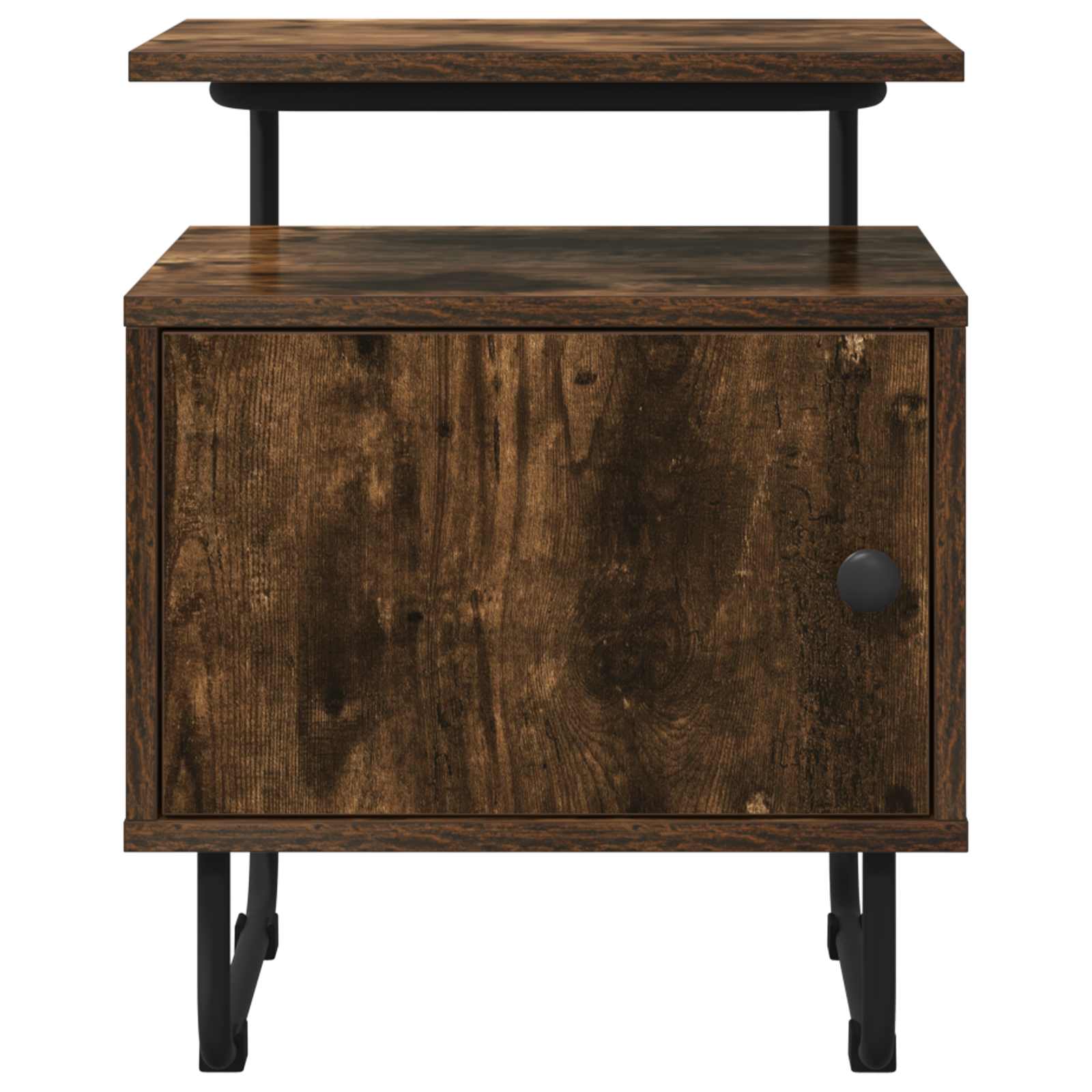 vidaXL Bedside Cabinet Smoked Oak 40 x 36.5 x 50 cm Engineered Wood 4