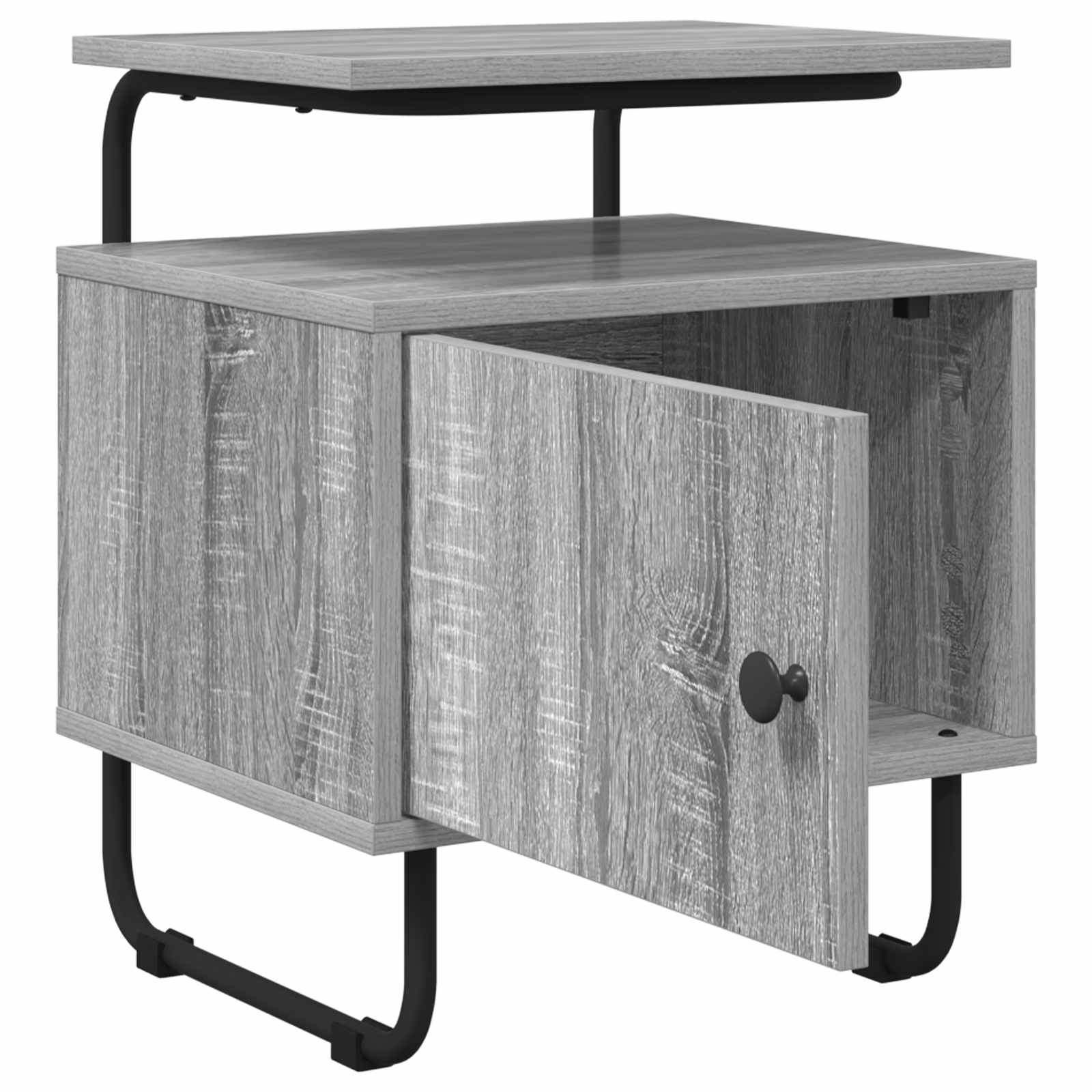 vidaXL Bedside Cabinet 2 pcs Grey Sonoma 40 x 36.5 x 50 cm 4