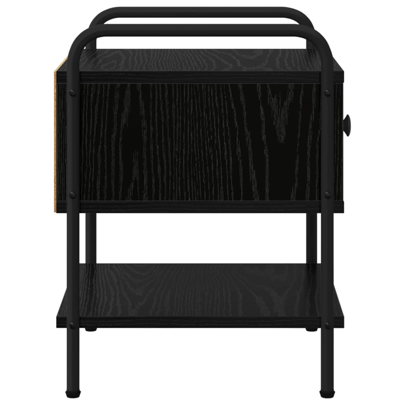 vidaXL Bedside Cabinet Black Oak 35 x 36.5 x 47 cm Engineered Wood 6