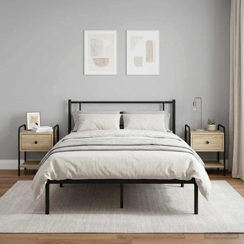 vidaXL Bedside Cabinet 2 pcs Sonoma Oak 35 x 36.5 x 47 cm 1