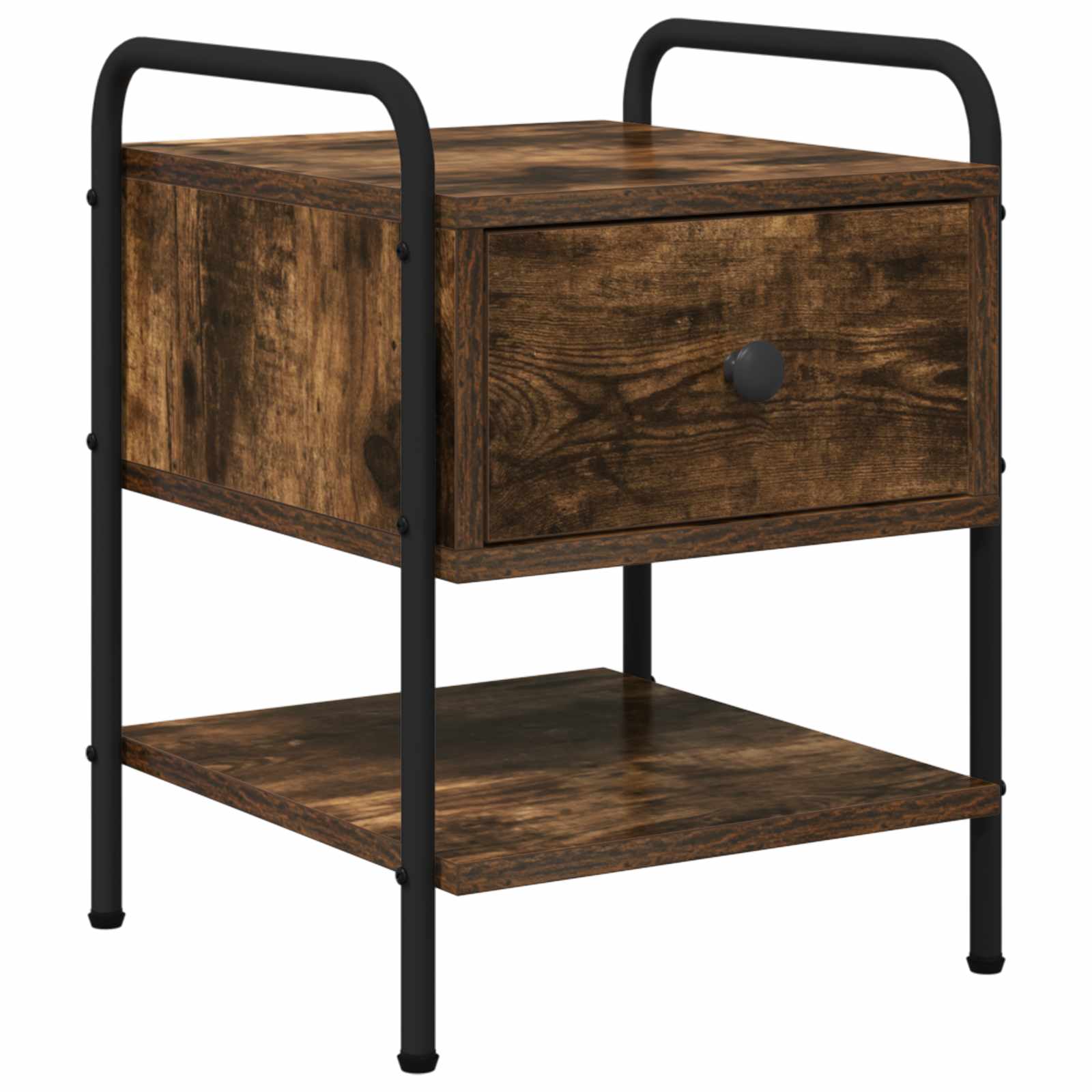 vidaXL Bedside Cabinet Smoked Oak 35 x 36.5 x 47 cm Engineered Wood 2