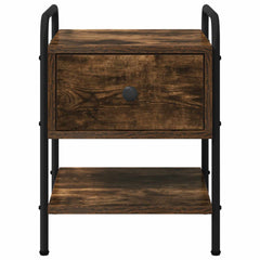 vidaXL Bedside Cabinet Smoked Oak 35 x 36.5 x 47 cm Engineered Wood 5