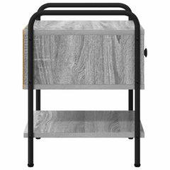 vidaXL Bedside Cabinet Grey Sonoma 35 x 36.5 x 47 cm Engineered Wood 6