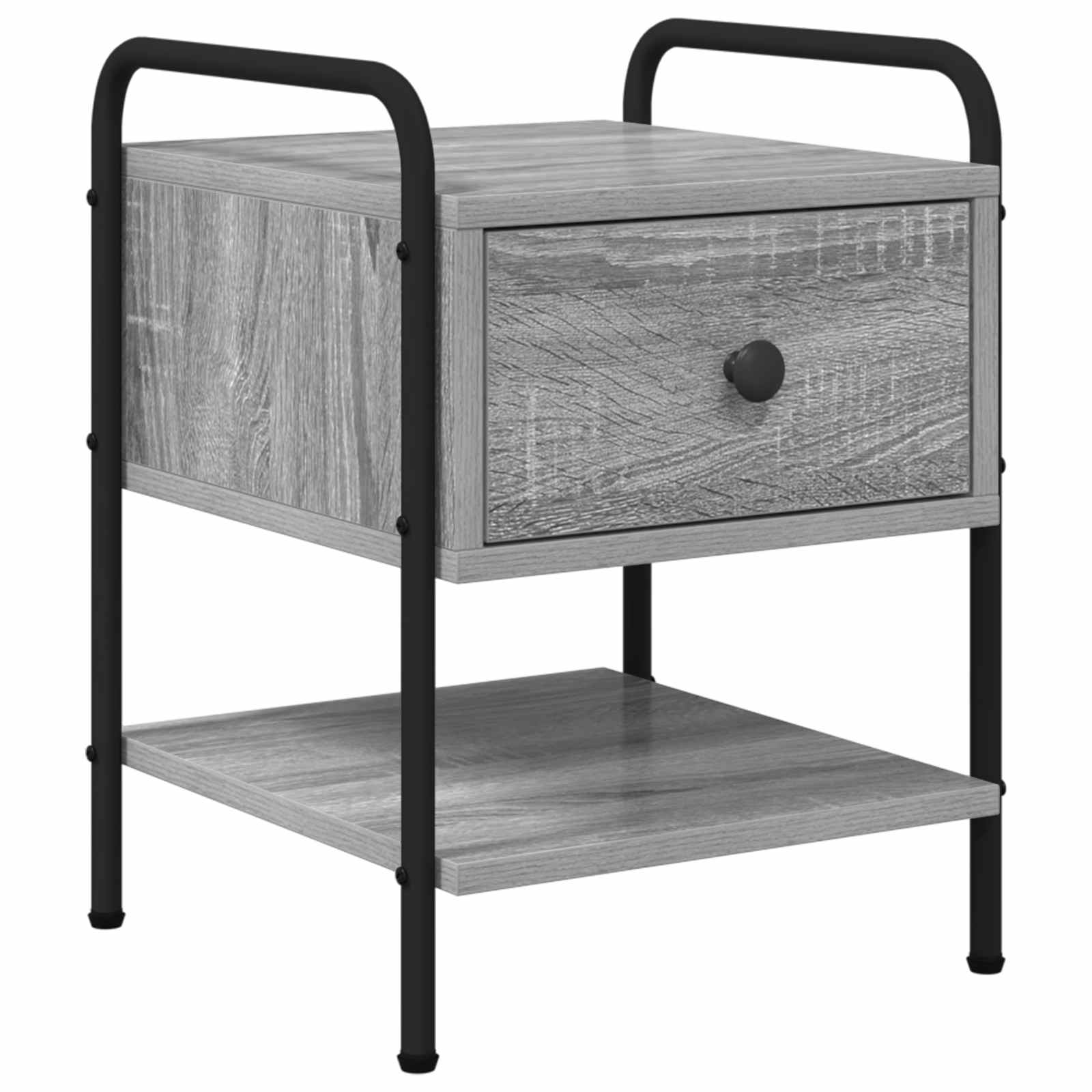 vidaXL Bedside Cabinet 2 pcs Grey Sonoma 35 x 36.5 x 47 cm 4