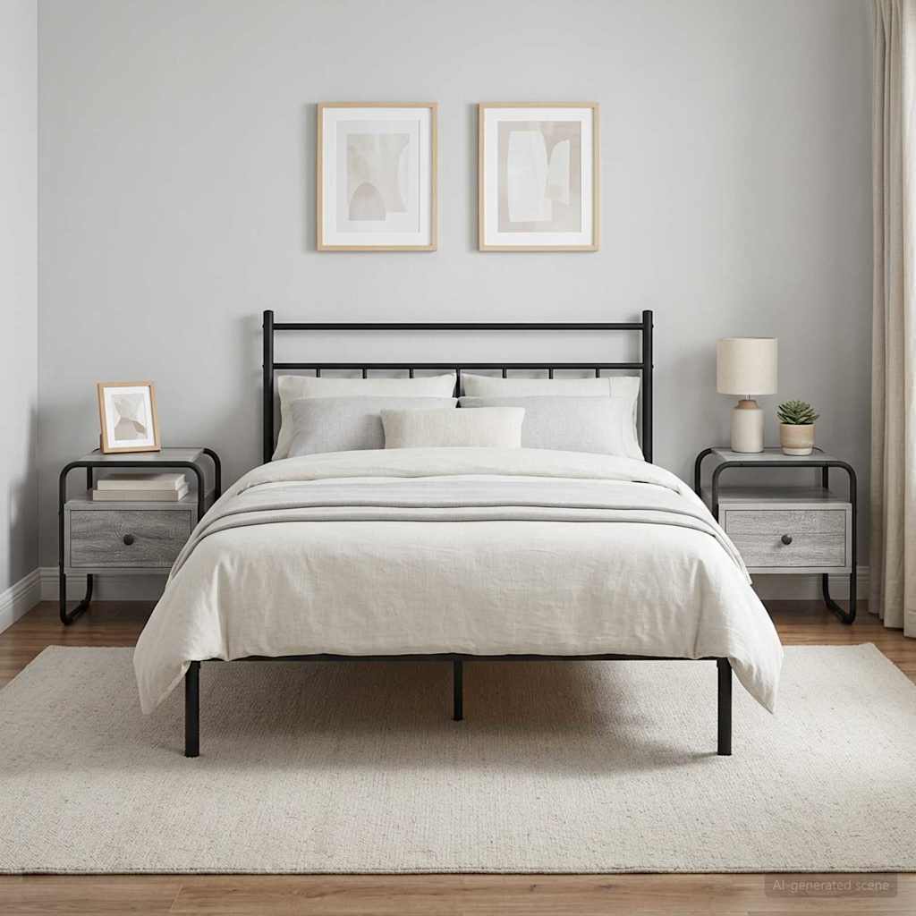 Bedside Cabinet 40 x 39.5 x 40 cm Grey sonoma 2