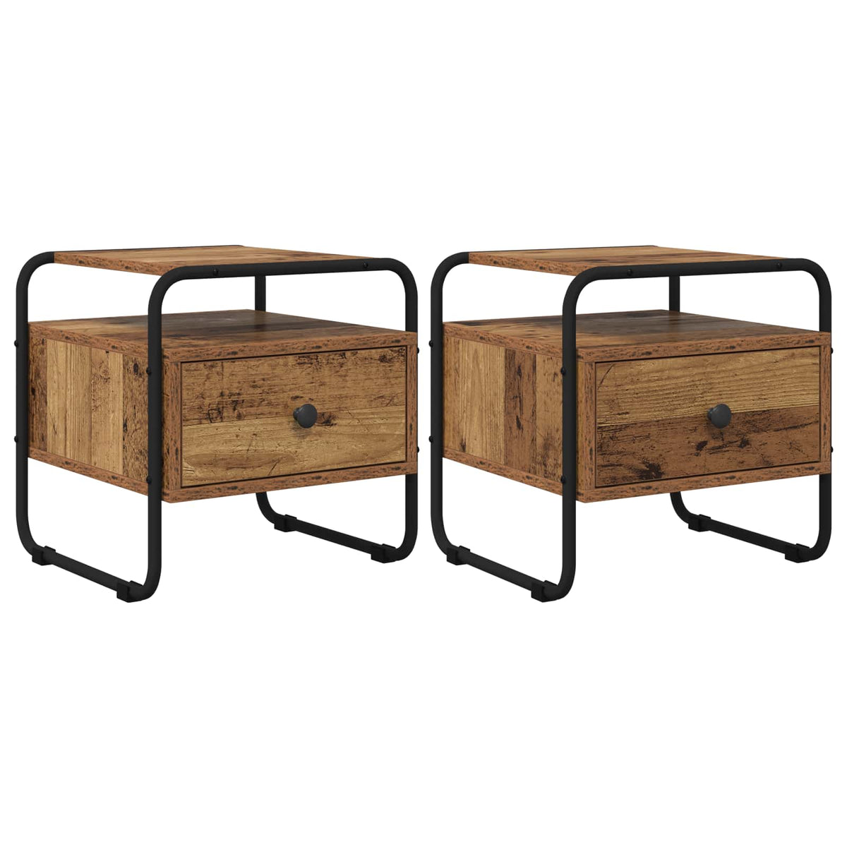 Bedside Cabinet 40 x 39.5 x 40 cm Old wood 2