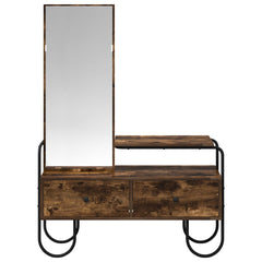 vidaXL Dressing Table Smoked Oak 100 x 36.5 x 136 cm Engineered Wood 5