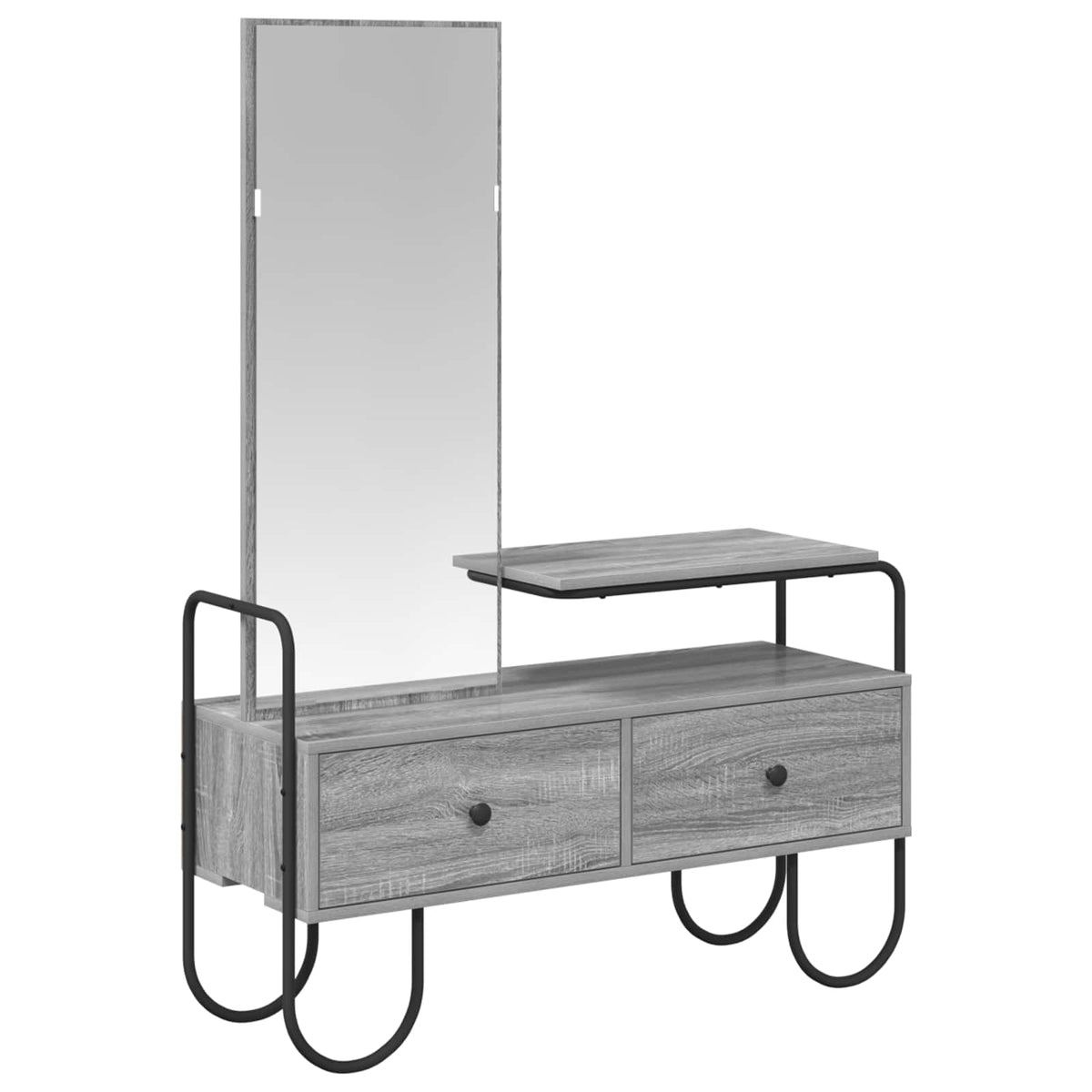 vidaXL Dressing Table Grey Sonoma 100 x 36.5 x 136 cm Engineered Wood 2