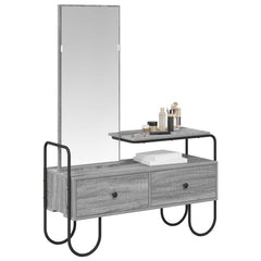 vidaXL Dressing Table Grey Sonoma 100 x 36.5 x 136 cm Engineered Wood 3