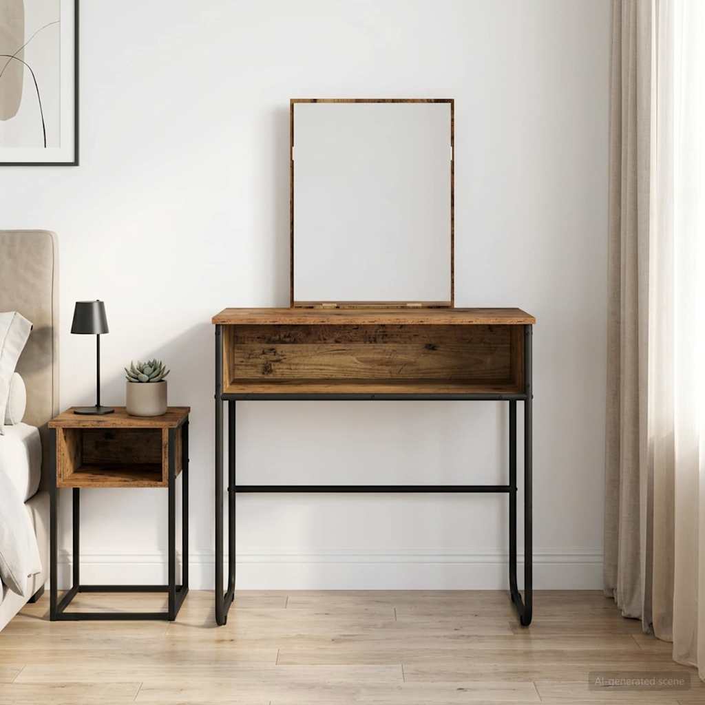 Dressing Table 81 x 40 x 131 cm Engineered Wood Old wood
