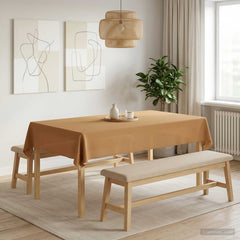 vidaXL Table Cloth Polyester Rectangular 5 pcs Beige