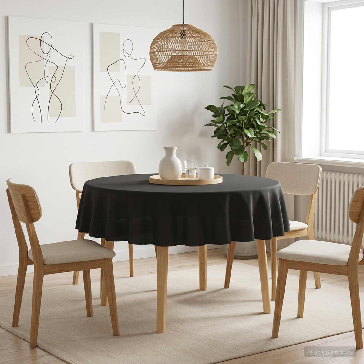 vidaXL Table Cloth Polyester Rectangular 5 pcs Dark Grey
