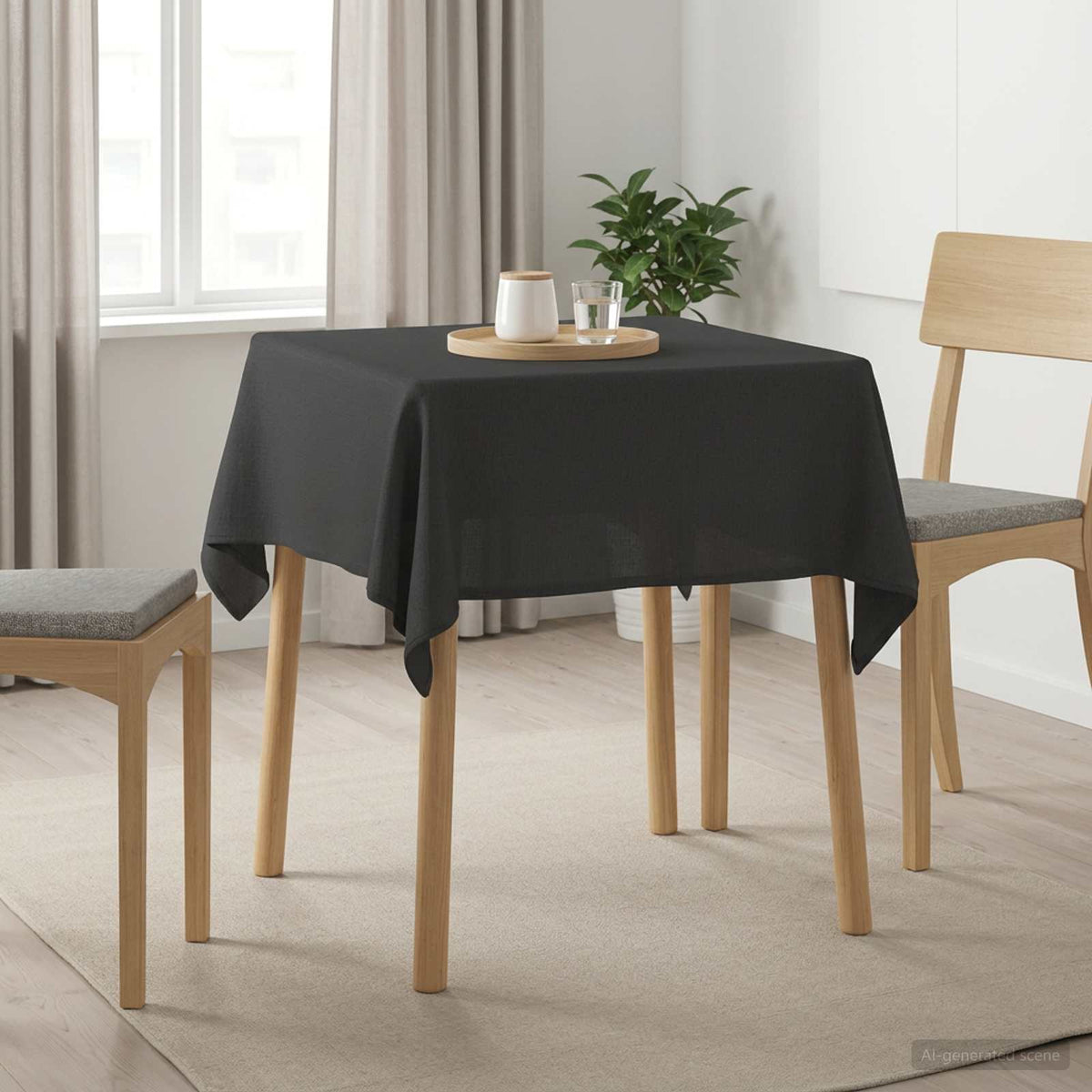 Table Cloth Rectangular 5 pcs Dark Grey 110 x 110 cm