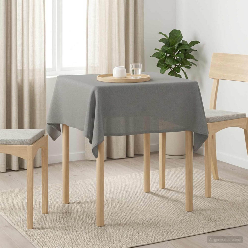 Table Cloth Rectangular 5 pcs Light Grey 110 x 110 cm