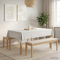 Table Cloth Rectangular 5 pcs White 140 x 200 cm