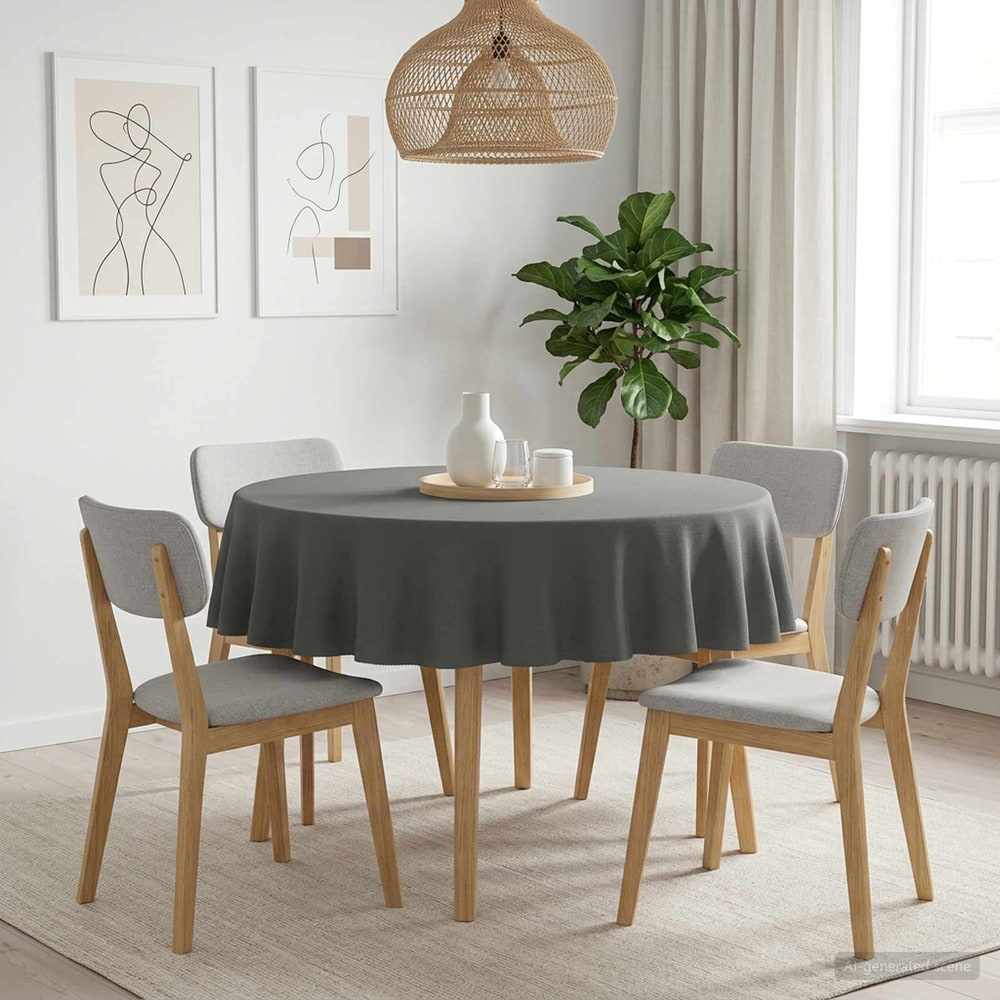 Table Cloth Rectangular 5 pcs Light Grey Ø 180 cm