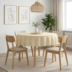 Table Cloth Rectangular 5 pcs Cream White Ø 180 cm