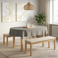 Table Cloth Rectangular 5 pcs Light Grey 130 x 220 cm