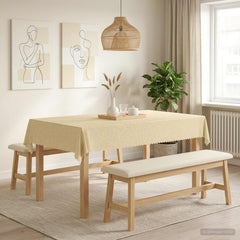 vidaXL Table Cloth Rectangular 5 pcs Cream White