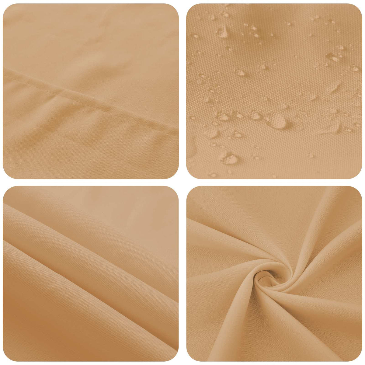 vidaXL Table Cloth 5 pcs Rectangular Beige 110 x 140 cm Polyester 6