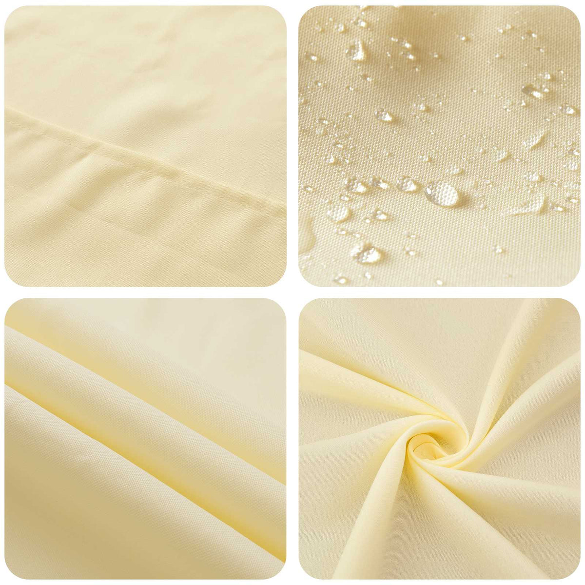 vidaXL Table Cloth 5 pcs Cream White 110 x 140 cm Polyester 6