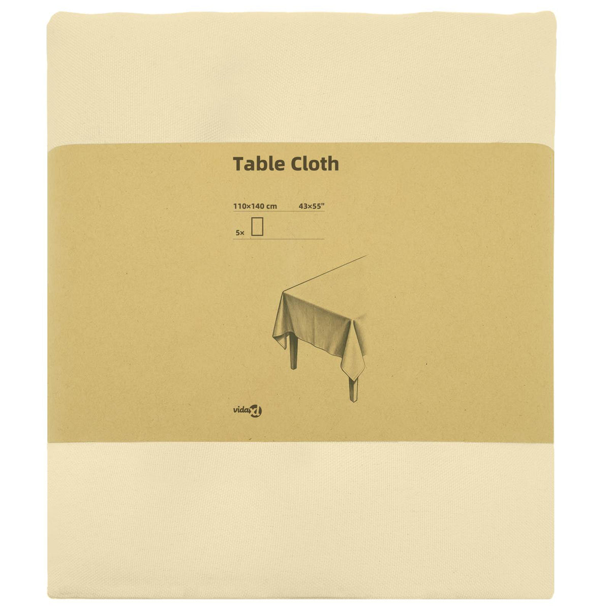 Table Cloth Polyester 5 Cream white 110 x 140 cm
