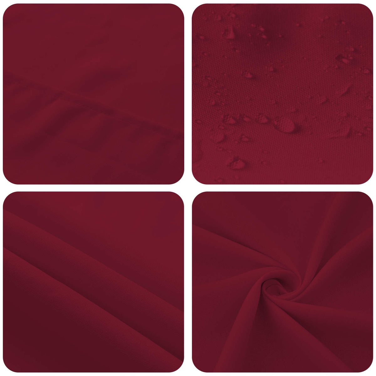 vidaXL Table Cloth 5 pcs Rectangular Wine Red 110 x 140 cm Polyester 6