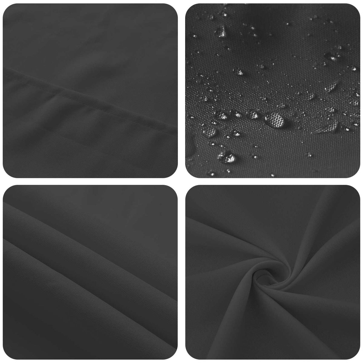 vidaXL Table Cloth 5 pcs Dark Grey Dia. 140 cm Polyester Round 6