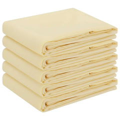 vidaXL Table Cloth 5 pcs Cream White Dia. 140 cm Polyester Round 2