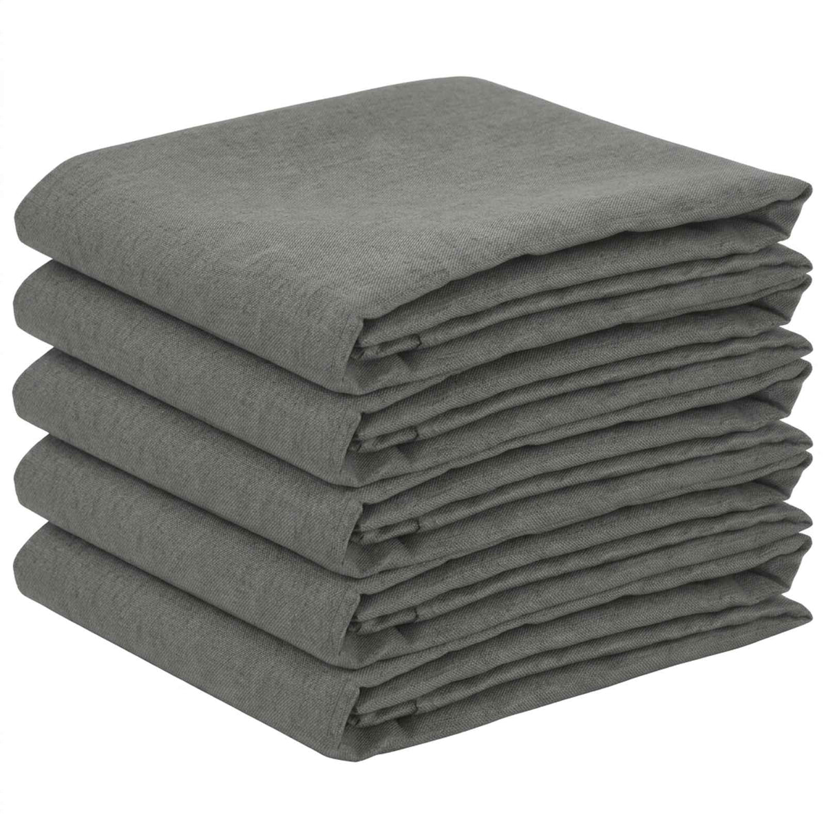 Table Cloth Rectangular 5 pcs Light Grey 110 x 110 cm