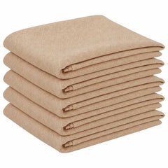 Table Cloth Rectangular 5 pcs Beige 110 x 110 cm