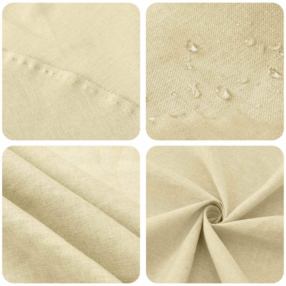 Table Cloth Rectangular 5 pcs Cream White 110 x 110 cm