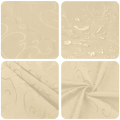 vidaXL Table Cloth 5 pcs Rectangular Cream White 110 x 140 cm 6