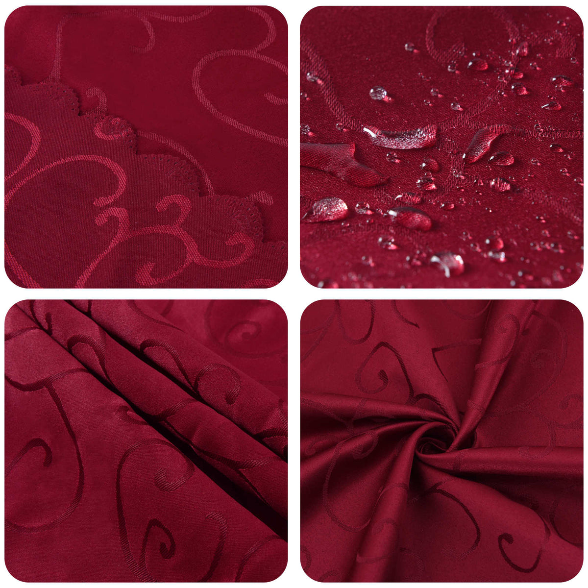 vidaXL Table Cloth 5 pcs Rectangular Wine Red 110 x 140 cm 6