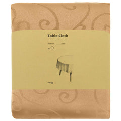 Table Cloth Rectangular 5 Beige Ø 140 cm