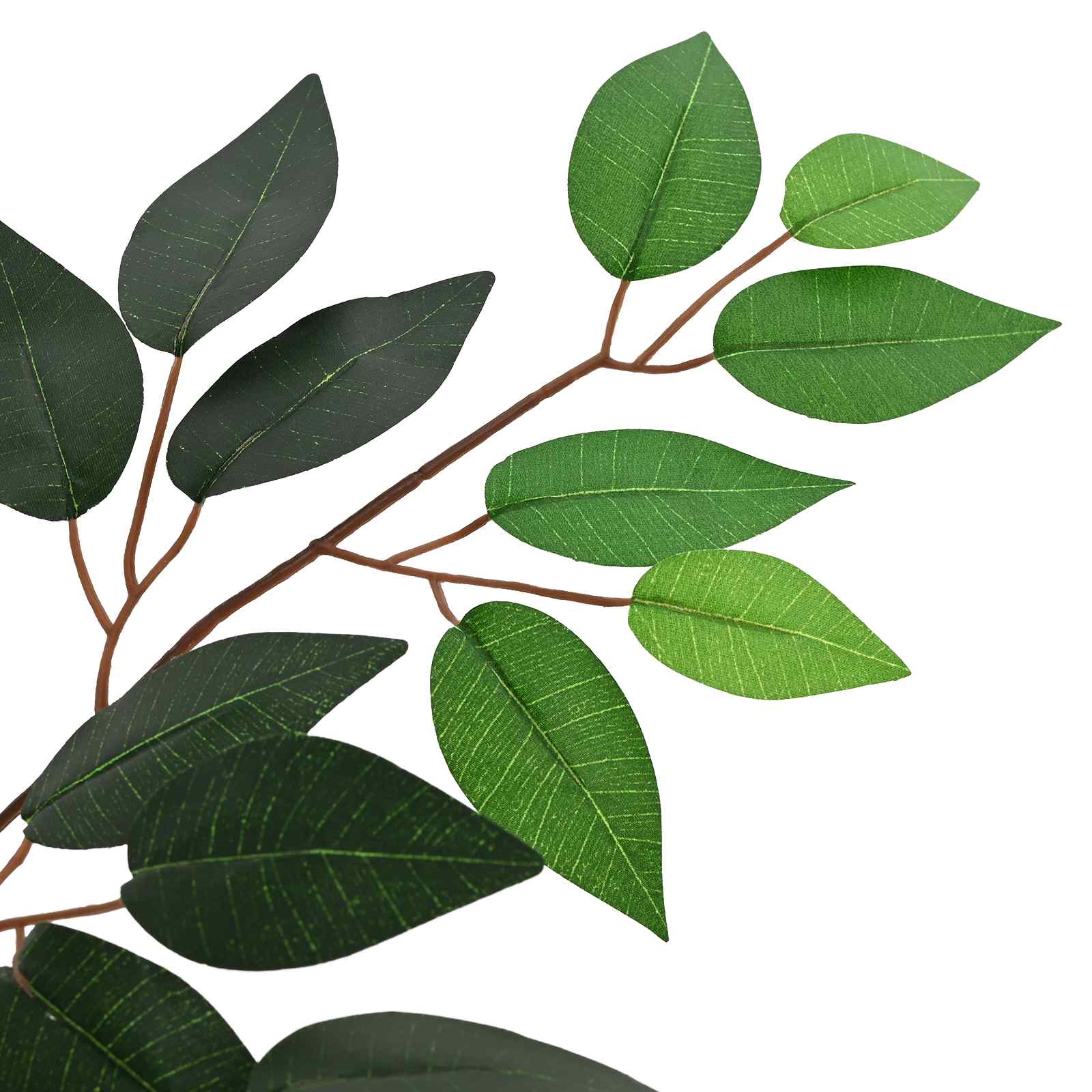 vidaXL Artificial Ficus Plant Green 85 x 18 x 160 cm Fabric and Wood 4