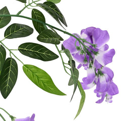 vidaXL Artificial Bean Flower Tree Purple 80 x 18 x 160 cm 4