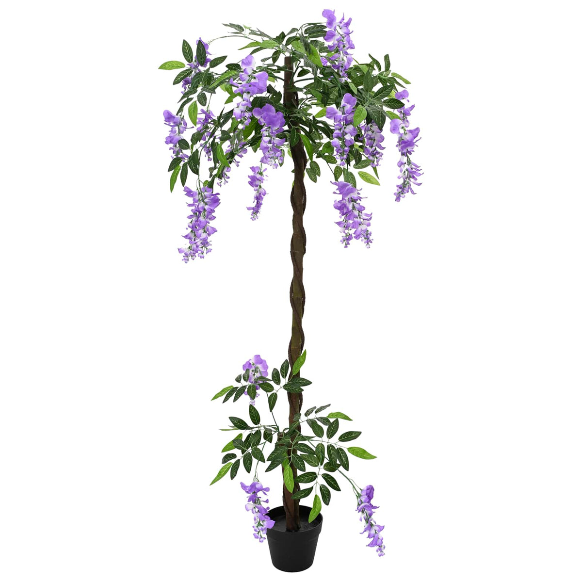 vidaXL Artificial Bean Flower Tree Purple 80 x 18 x 160 cm 2