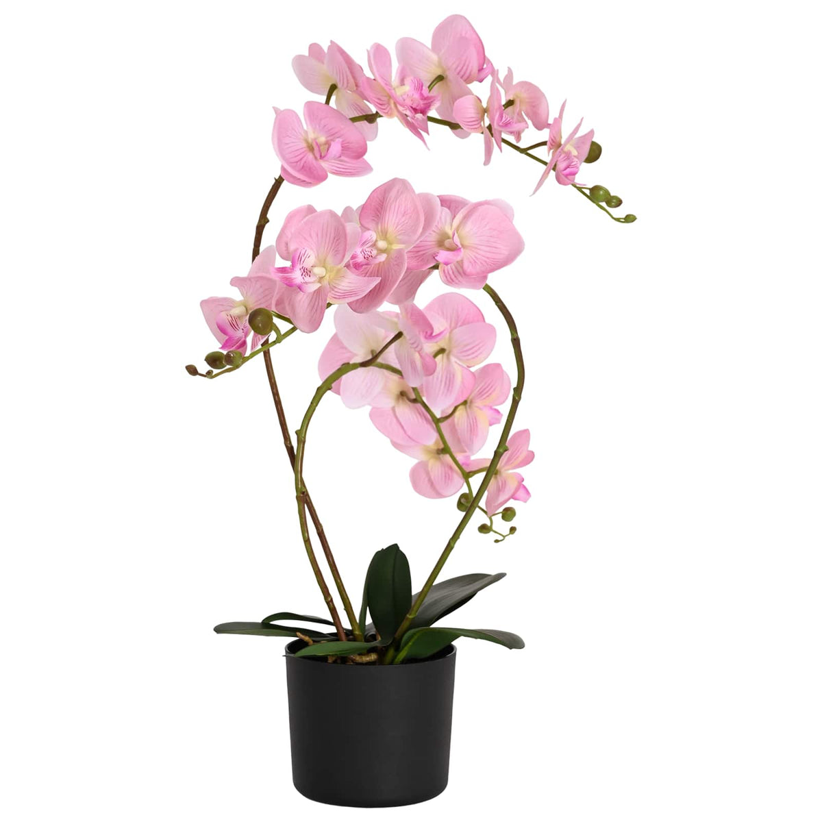 vidaXL Artificial Orchid Plant with Pot Pink 45 x 15 x 65 cm 2