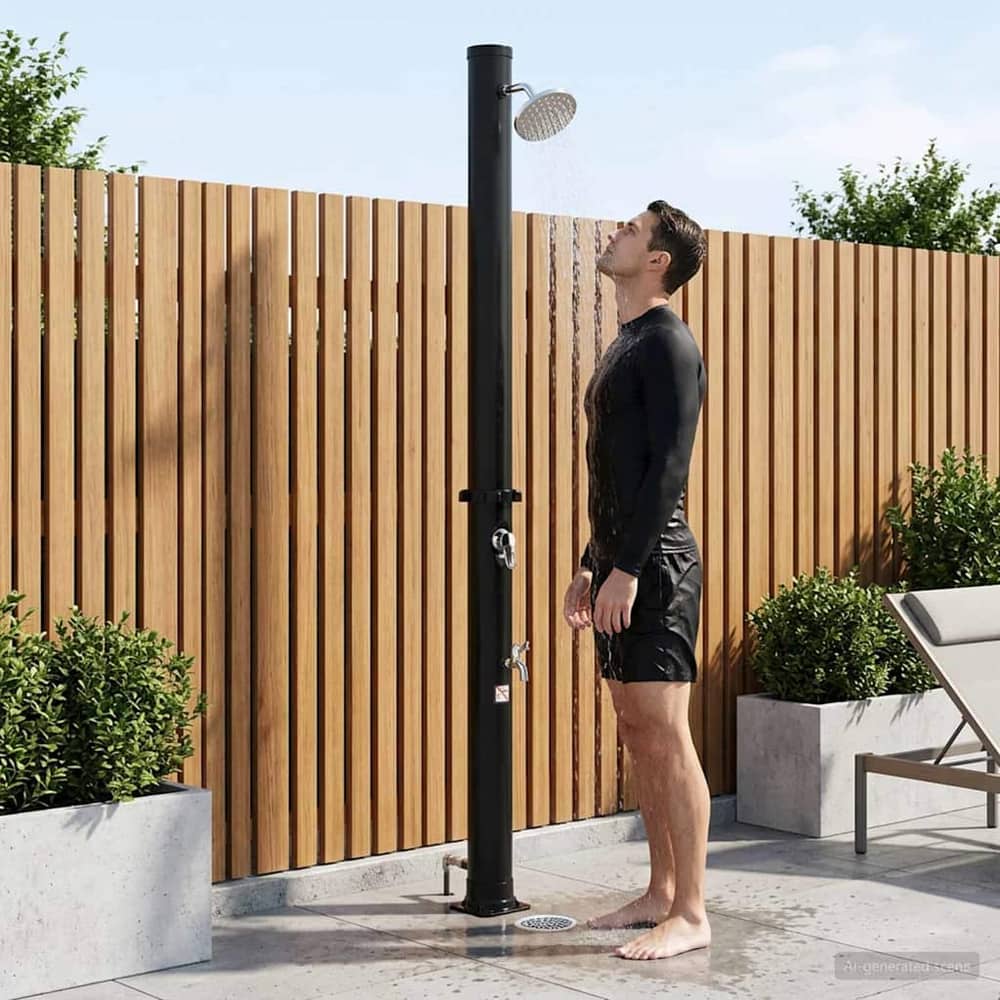vidaXL Solar Shower with Shower Head and Faucet 20 L 1