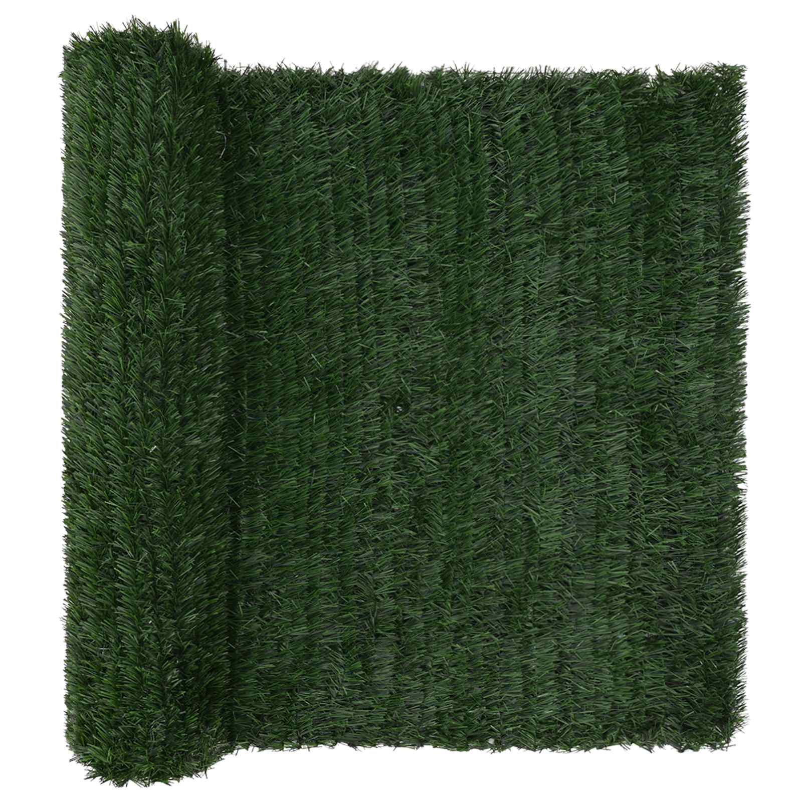 vidaXL Artificial Fence Dark Green 1.5 x 3 m PVC and Steel 2