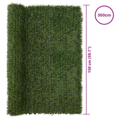 vidaXL Artificial Fence Light Green 1.5 x 3 m PVC and Steel 6