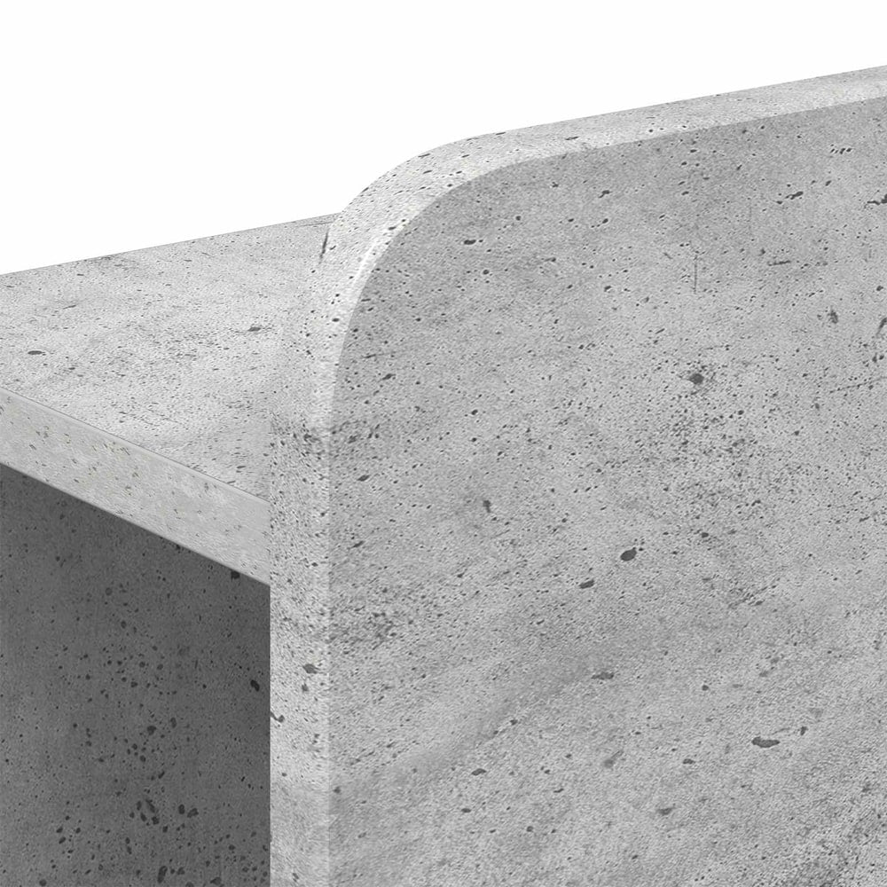 Bed Frame with Storage Length 200 cm without Centre Shelf Concrete Grey 80 cm